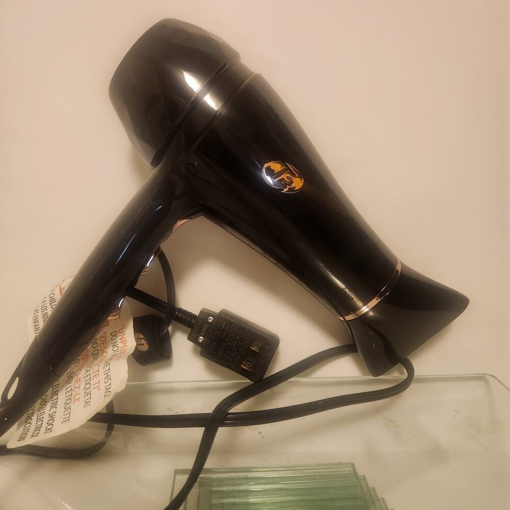T3 Cura Luxe Professional Ionic Hair Dryer in Black/Rose Gold 76840 Excellent